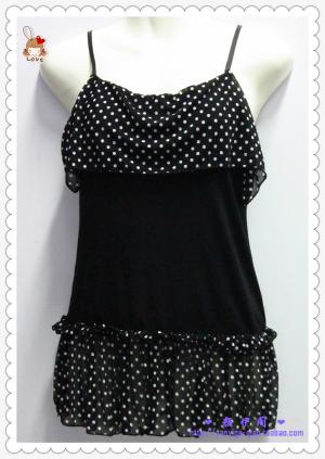 【颜伊阁淘宝店】江浙沪包邮！！！2012年新款 佳选 莫代尔 波点性感时尚小吊带。详见⑴