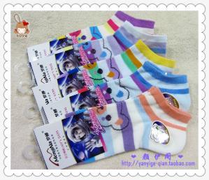 【颜伊阁淘宝店】梦娜正品B6628 卡通舒适棉袜 低邦袜。详见⑴