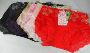 【颜伊阁淘宝店】皇座 奈米竹炭 女士内裤。蕾丝边久不变形哦！详见⑴