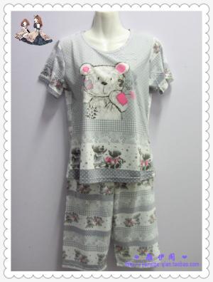 【颜伊阁淘宝店】可爱卡通泰迪熊 女士睡衣套装 居家休闲服。只要￥35.00元！江浙沪包邮！！！详见⑴
