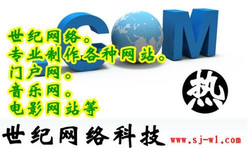 世纪网络。专业制作各种网站。门户网。音乐网。电影网站等
